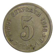 Монета 5 пфеннигов 1919 года Германия — Нотгельд Графрат (реверс)