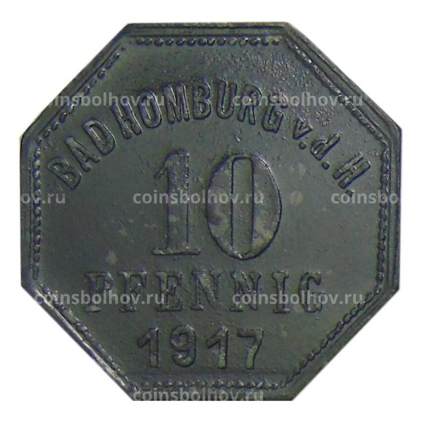 Монета 10 пфеннигов  1917 года Германия — Нотгельд Хомбург