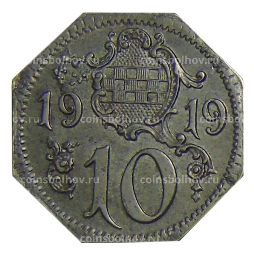 Монета 10 пфеннигов 1919 года Германия — Нотгельд Хамм (вид 2)