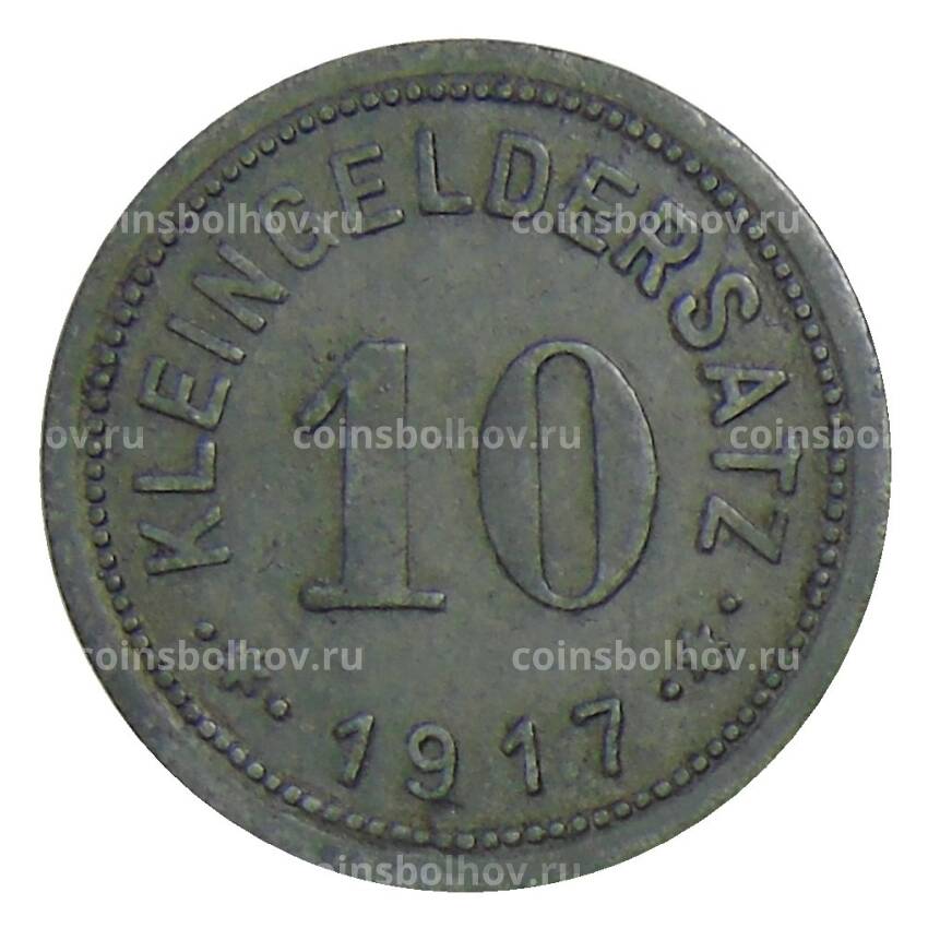 Монета 10 пфеннигов 1917 года Германия — Нотгельд Айслебен (вид 2)