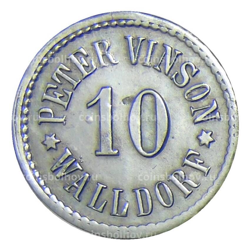 Монета 10 пфеннигов Германия — Нотгельд Валдорф — Питер Вилсон