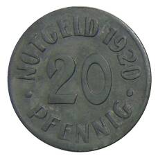 Монета 20 пфеннигов 1920 года Германия — Нотгельд Кассель (аверс)