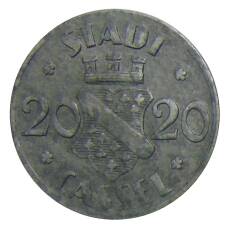 Монета 20 пфеннигов 1920 года Германия — Нотгельд Кассель (реверс)