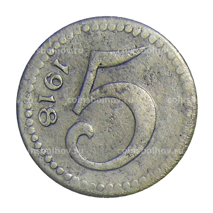 Монета 5 пфеннигов 1918 года Германия — Нотгельд Майнц (вид 2)