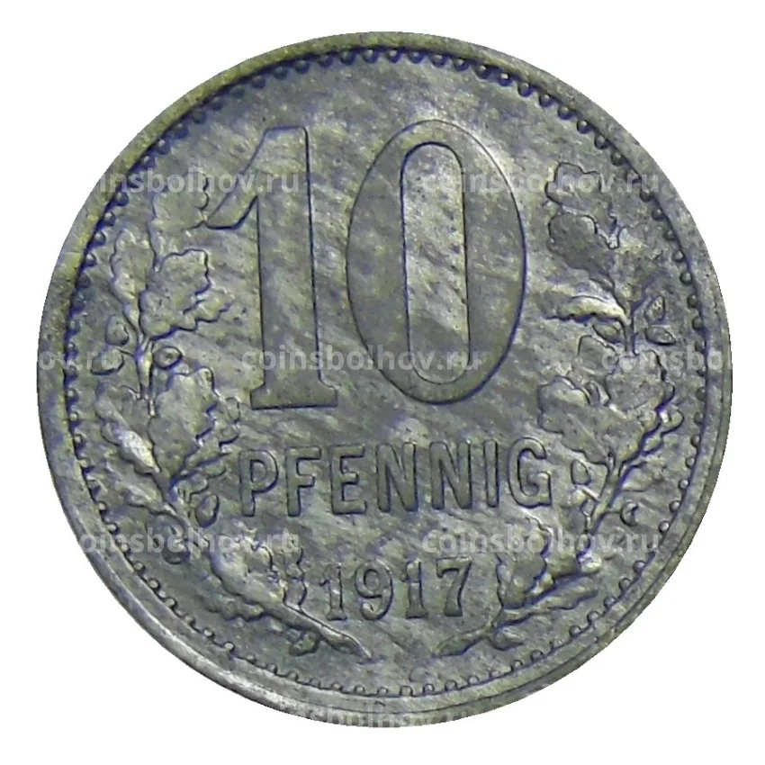 Монета 10 пфеннигов 1917 года Германия — Нотгельд Хаттинген (вид 2)