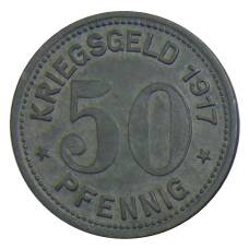 Монета 50 пфеннигов 1917 года Германия — Нотгельд Охлигс (реверс)