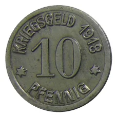 Монета 10 пфеннигов 1918 года Германия — Нотгельд Кобленц (реверс)
