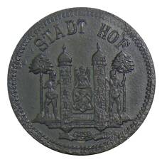 Монета 50 пфеннигов 1918 года Германия — Нотгельд Хоф (аверс)