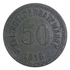 Монета 50 пфеннигов 1918 года Германия — Нотгельд Хоф (реверс)