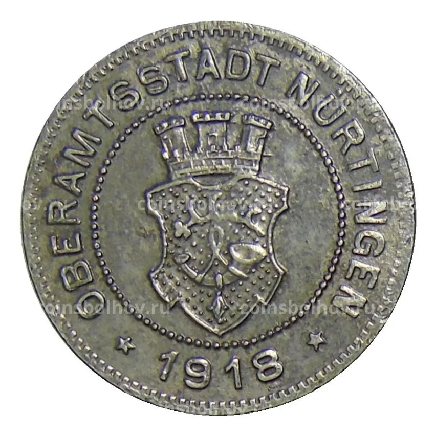 Монета 10 пфеннигов 1918 года Германия — Нотгельд Нюртинген
