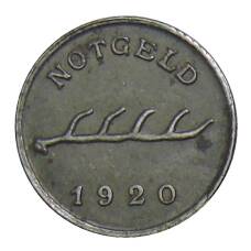 Монета 2 пфеннига 1920 года Германия — Нотгельд Бад-Мергенхайм (реверс)