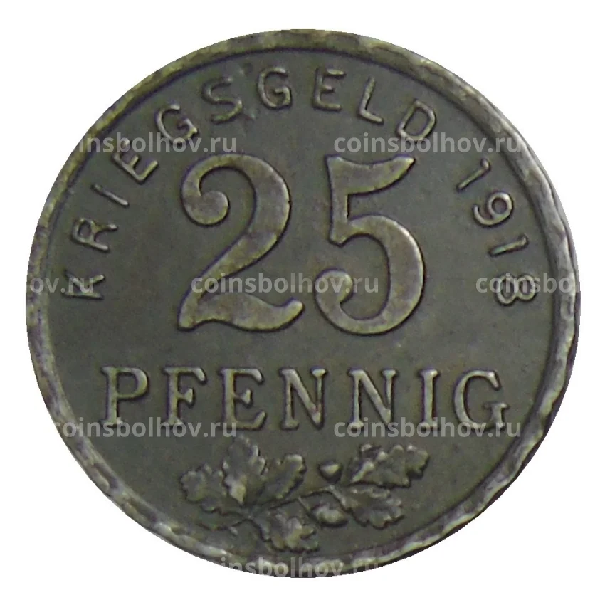 Монета 25 пфеннигов 1918 года Германия — Нотгельд Хаттинген