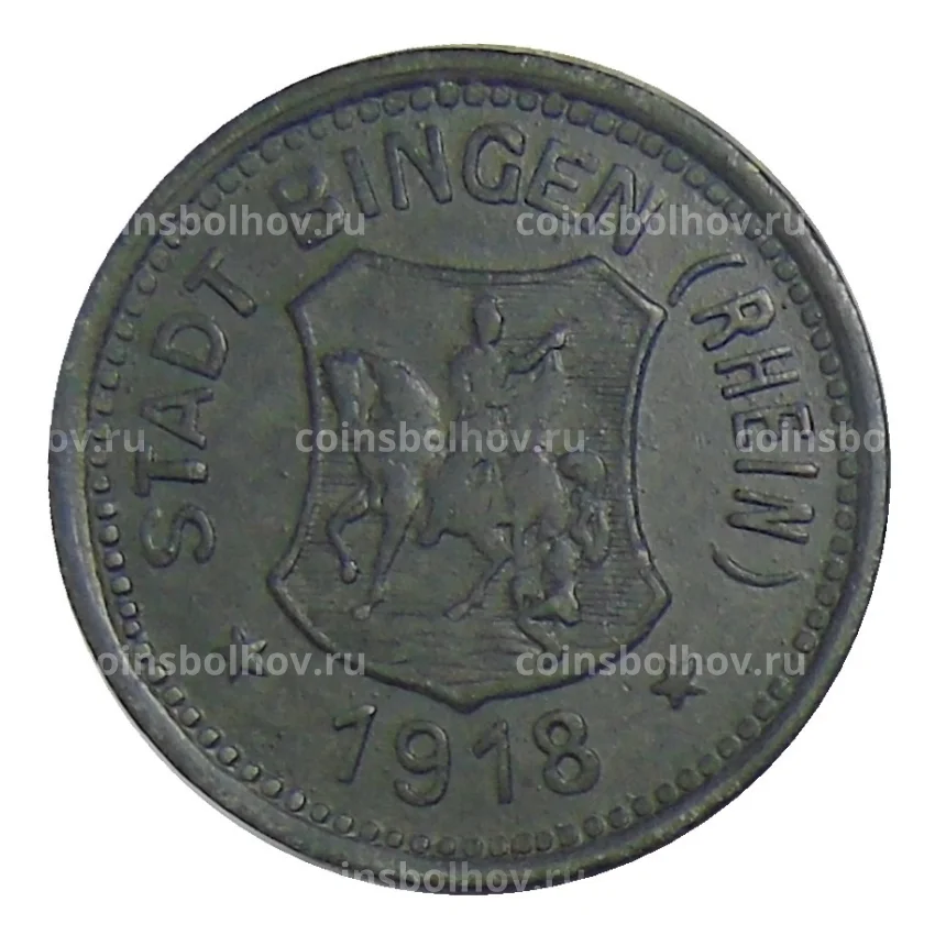 Монета 10 пфеннигов 1918 года Германия — Нотгельд Бинген