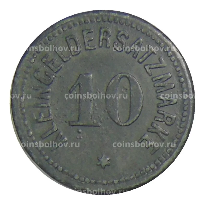 Монета 10 пфеннигов 1918 года Германия — Нотгельд Бинген (вид 2)