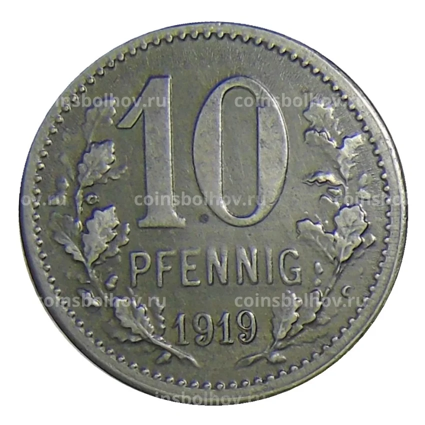 Монета 10 пфеннигов 1919 года Германия — Нотгельд Изерлон (вид 2)