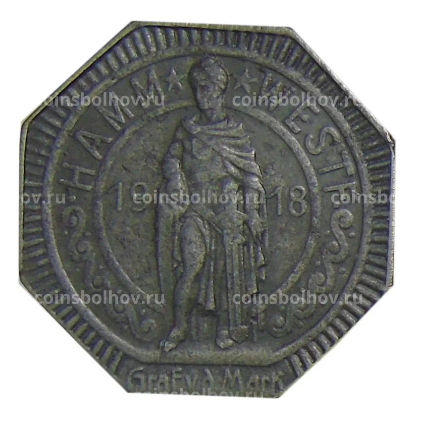 Монета 10 пфеннигов 1918 года Германия — Нотгельд Хамм (Вестфалия)