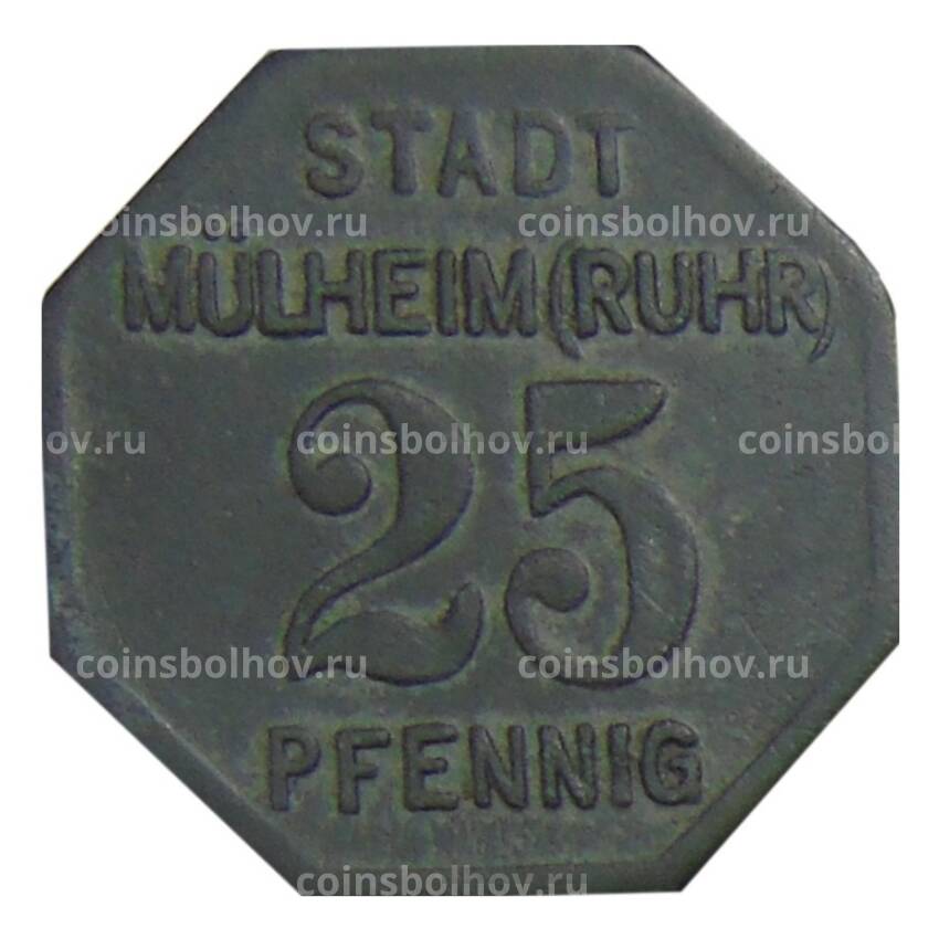 Монета 25 пфеннигов 1917 года Германия — Нотгельд Мюльхайм (вид 2)