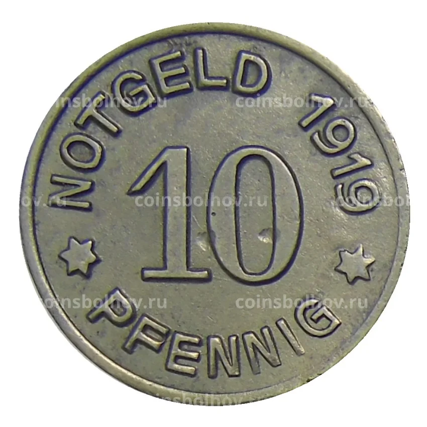 Монета 10 пфеннигов 1919 года Германия — Нотгельд  Люденшайд (вид 2)