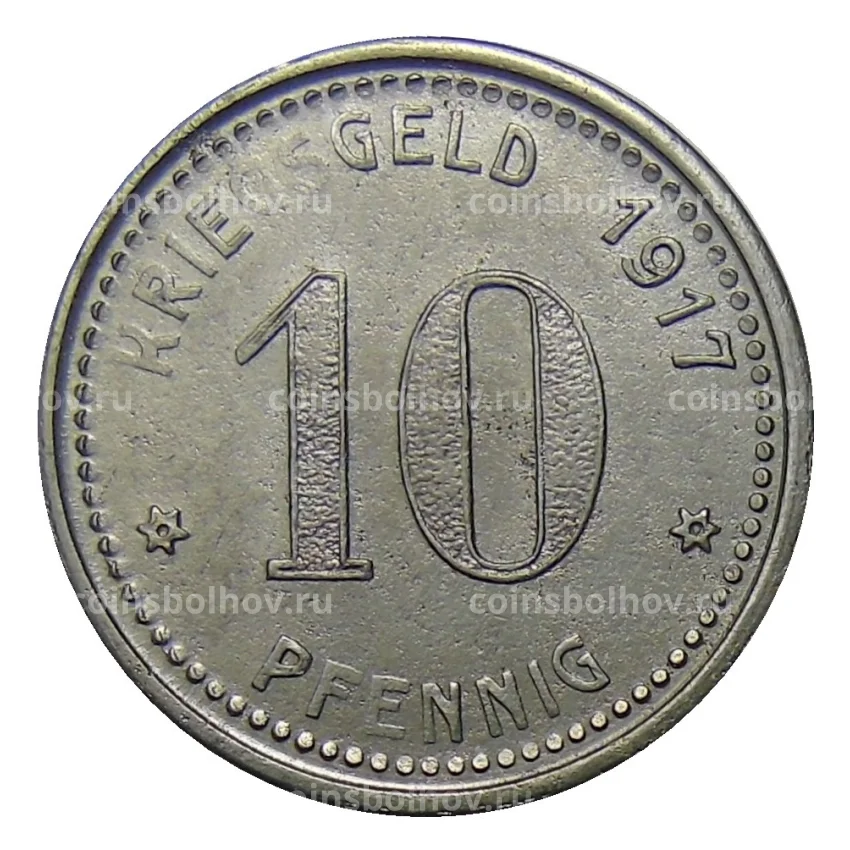 Монета 10 пфеннигов 1917 года Германия — Нотгельд Люденшайд (вид 2)