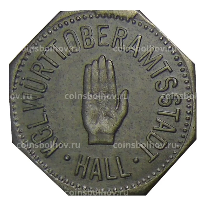 Монета 10 пфеннигов 1918 года Германия — Нотгельд Халль