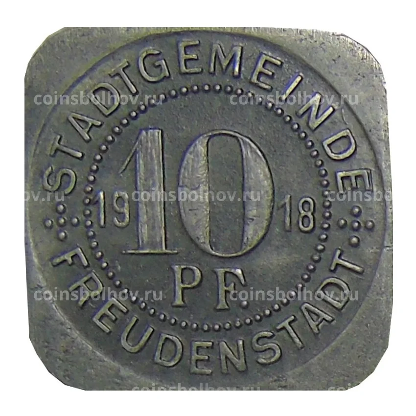 Монета 10 пфеннигов 1918 года Германия  — Нотгельд Фройденштадт