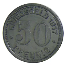 Монета 50 пфеннигов 1917 года Германия — Нотгельд Охлигс (реверс)