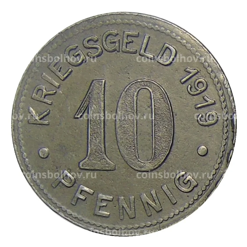 Монета 10 пфеннигов 1919 года Германия — Нотгельд Боттроп (вид 2)