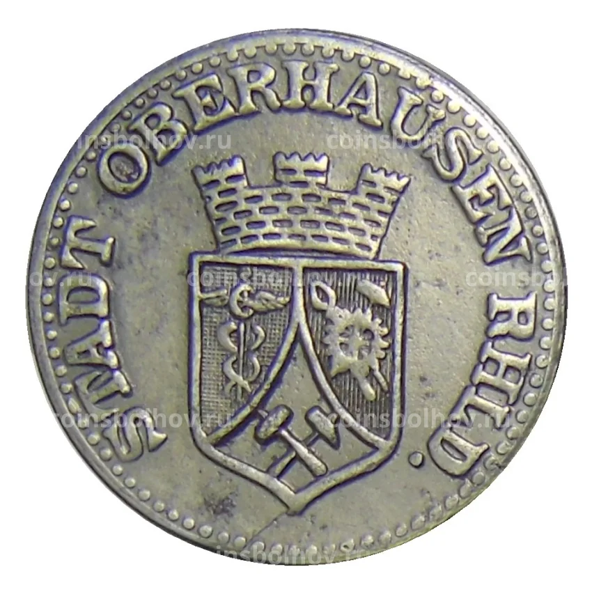 Монета 10 пфеннигов 1919 года Германия — Нотгельд Оберхаузен
