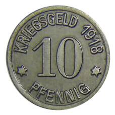 Монета 10 пфеннигов 1918 года Германия — Нотгельд Кобленц (реверс)