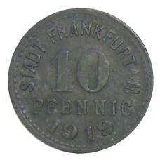 Монета 10 пфеннигов 1919 года Германия — Нотгельд Франкфурт на Майне (аверс)
