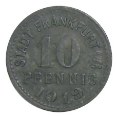 Монета 10 пфеннигов 1919 года Германия — Нотгельд Франкфурт на Майне (аверс)