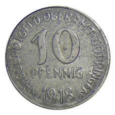 Монета 10 пфеннигов 1918 года Германия — Нотгельд Геппинген (аверс)