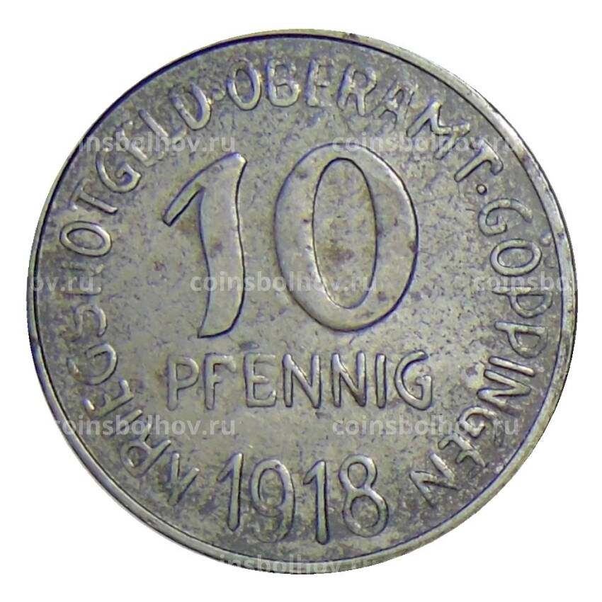 Монета 10 пфеннигов 1918 года Германия — Нотгельд Геппинген