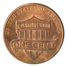 Монета 1 цент 2013 года США (реверс)