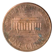 Монета 1 цент 2008 года США (реверс)