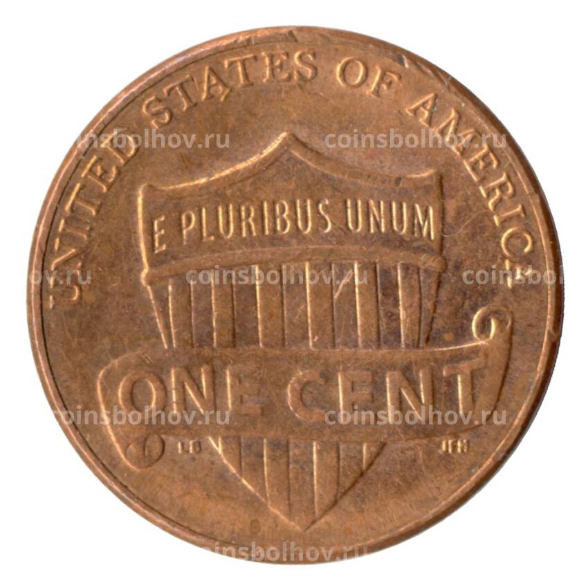 Монета 1 цент 2011 года D США (вид 2)