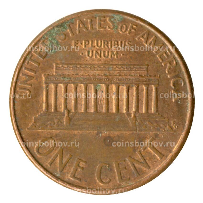 Монета 1 цент 2005 года США (вид 2)