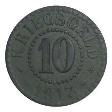 Монета 10 пфеннигов 1917 года Германия — Нотгельд Франкфурт на Одере (аверс)