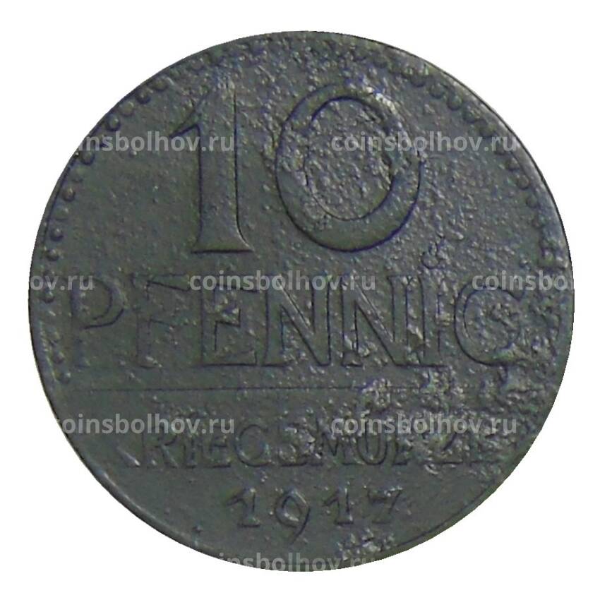 Монета 10 пфеннигов 1917 года Германия — Нотгельд Юберлинген (вид 2)