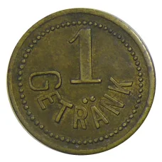 Жетон пивной на 1 напиток «Rheinishe Kunstseide А.G.Krefeld» Германия