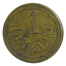 Жетон пивной на 1 напиток «Rheinishe Kunstseide А.G.Krefeld» Германия