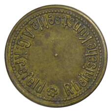 Жетон пивной на 1 напиток «Rheinishe Kunstseide А.G.Krefeld» Германия (вид 2)