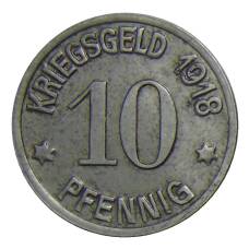 Монета 10 пфеннигов 1918 года Германия — Нотгельд Кобленц (реверс)