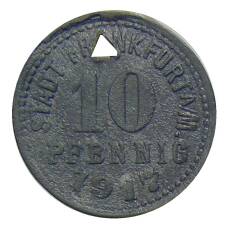 Монета 10 пфеннигов 1917 года Германия — Нотгельд Франкфурт на Майне (реверс)