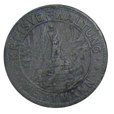 Монета 10 пфеннигов 1917 года Германия — Нотгельд Меттман (аверс)