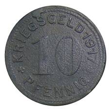 Монета 10 пфеннигов 1917 года Германия — Нотгельд Меттман (реверс)