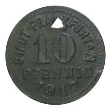 Монета 10 пфеннигов 1917 года Германия Нотгельд — Франкфурт на Майне (аверс)