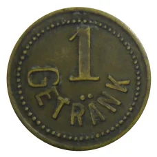 Жетон пивной на 1 напиток «RheinisheKunstseide A.G.Krefeld» Германия