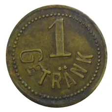 Жетон пивной на 1 напиток «RheinisheKunstseide A.G.Krefeld» Германия