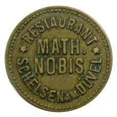 Жетон Ресторан «MATH NOBIS SCHELSEN ам DUVEL» Германия